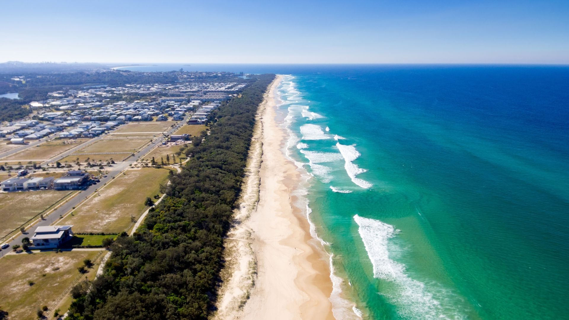 Aerial view of the coast in New South Wales