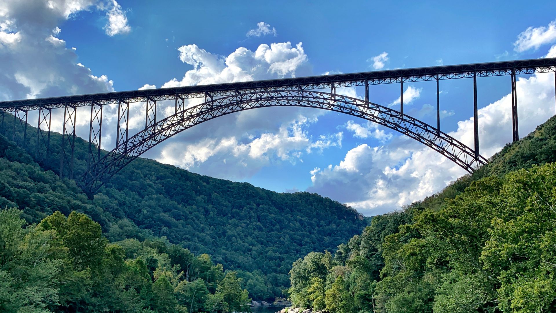A bridge crossing the New River Gorge National Park