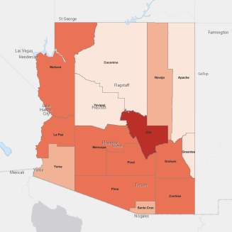 Arizona map square screenshot