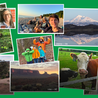 Photos people sent us showing what matters to them, such as family, community and the environment