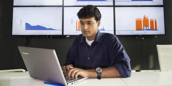 Climate Corps fellow checks smart meter data