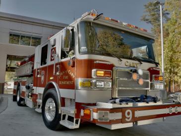 A fire truck from the town of Cary